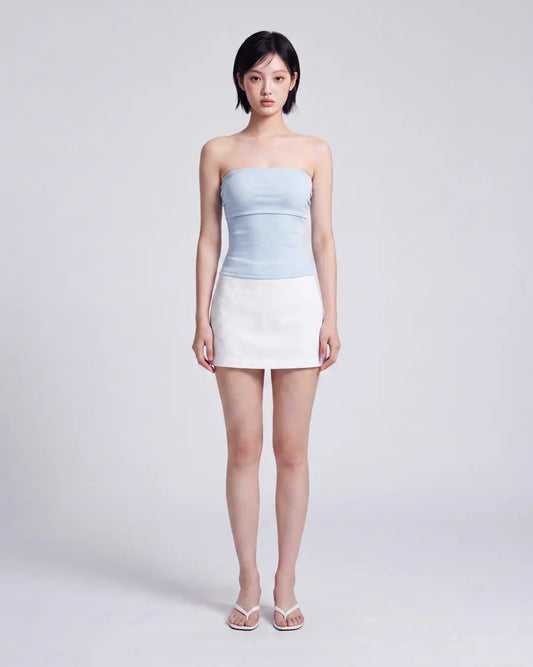 【Lyocell 面料｜絲滑親膚零觸感】韓系立體剪裁抹胸 Bra Top